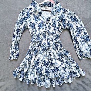 Blue Floral LoveShackFancy Mini Dress